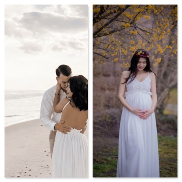 Backless Lace Detail White Maxi Dress - Picture 17 of 17